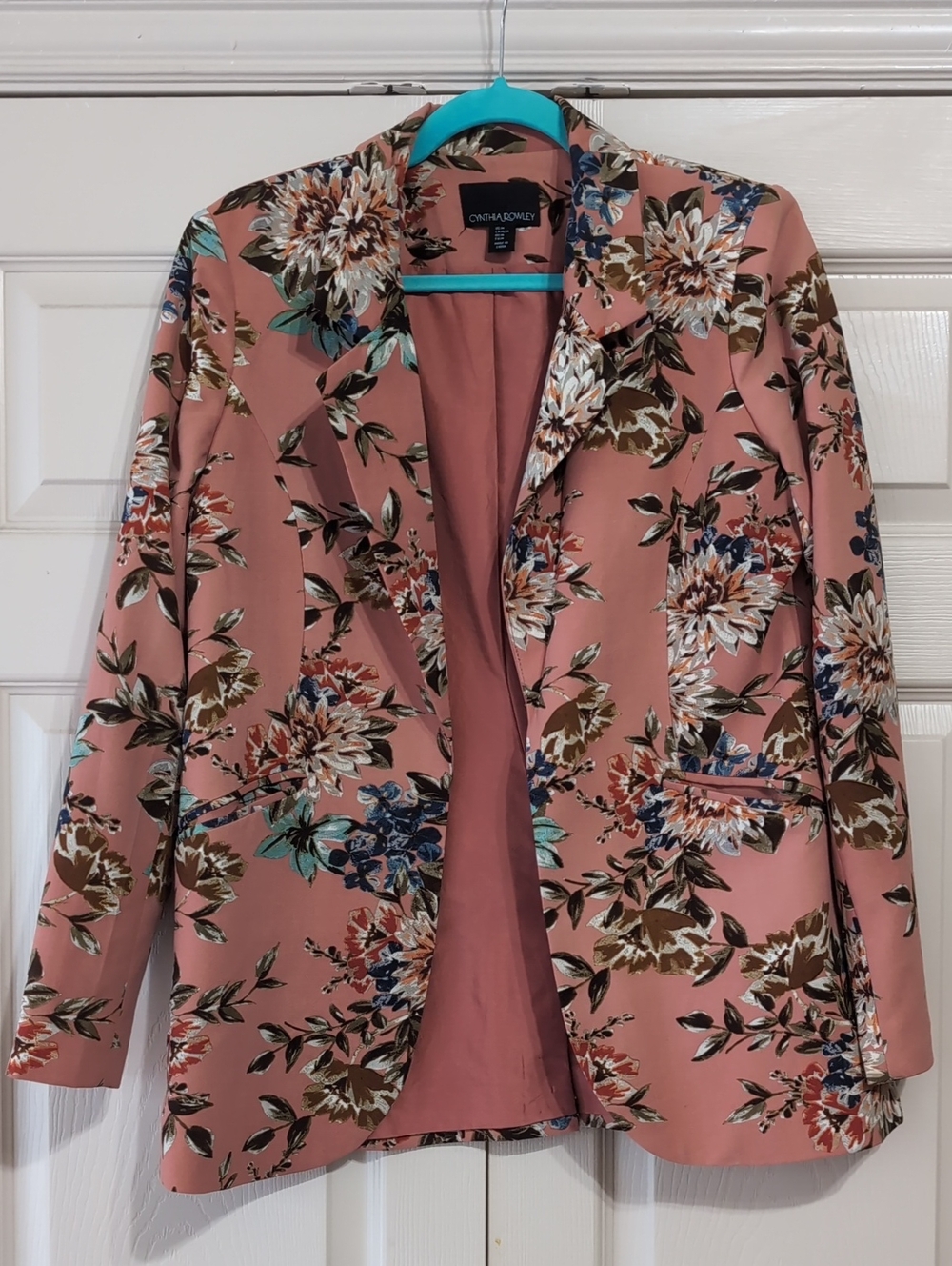 Cynthia Rowley Dusty Rose Floral Blazer